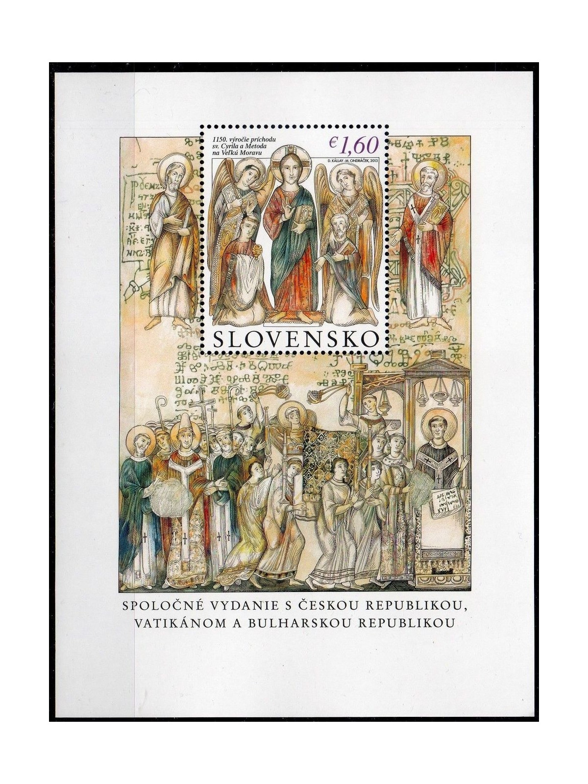 SLOVAKIA 2013 Evangelization of Great Moravia, Cyril and Methodius s/s MNH**