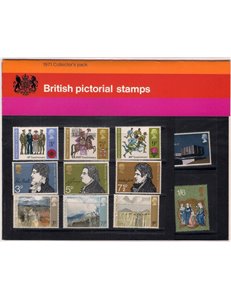 GRAN BRETAGNA 1971 Annata completa, Collector pack 19v MNH**