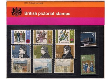 GREAT BRITAIN 1971 Complete Year, Collector pack 19v MNH**