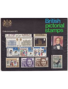 GREAT BRITAIN 1973 Complete Year, Collector pack 28v MNH**