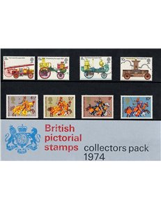 GREAT BRITAIN 1974 Complete Year - Collector pack 21v MNH**