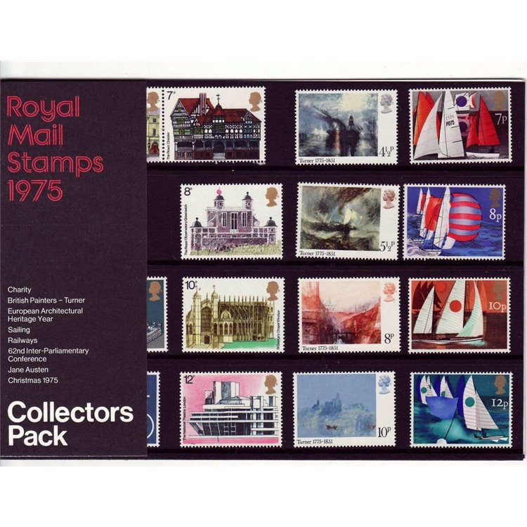 GREAT BRITAIN 1975 Complete Year, Collector pack 27v MNH**
