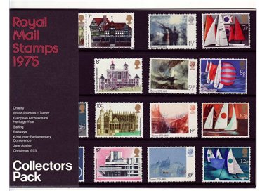 GRAN BRETAGNA 1975 Annata completa, Collector pack 27v MNH**