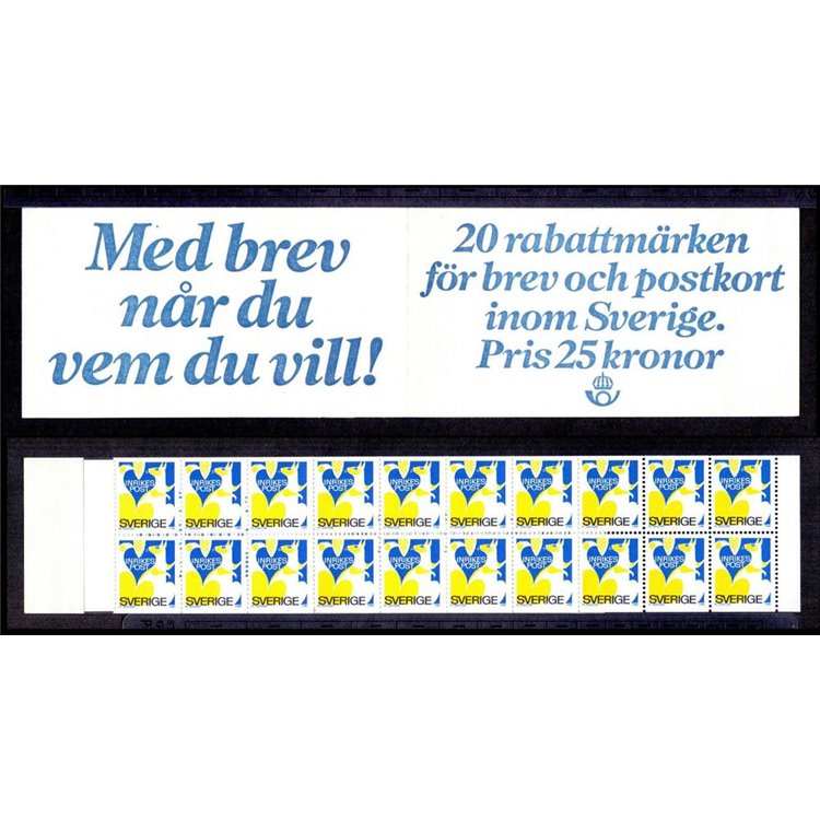 SWEDEN 1980 Discounted Values 1 booklet MNH**