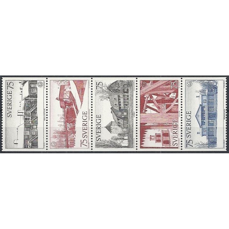 SVEZIA 1975 Patrimonio architettonico 5v MNH**