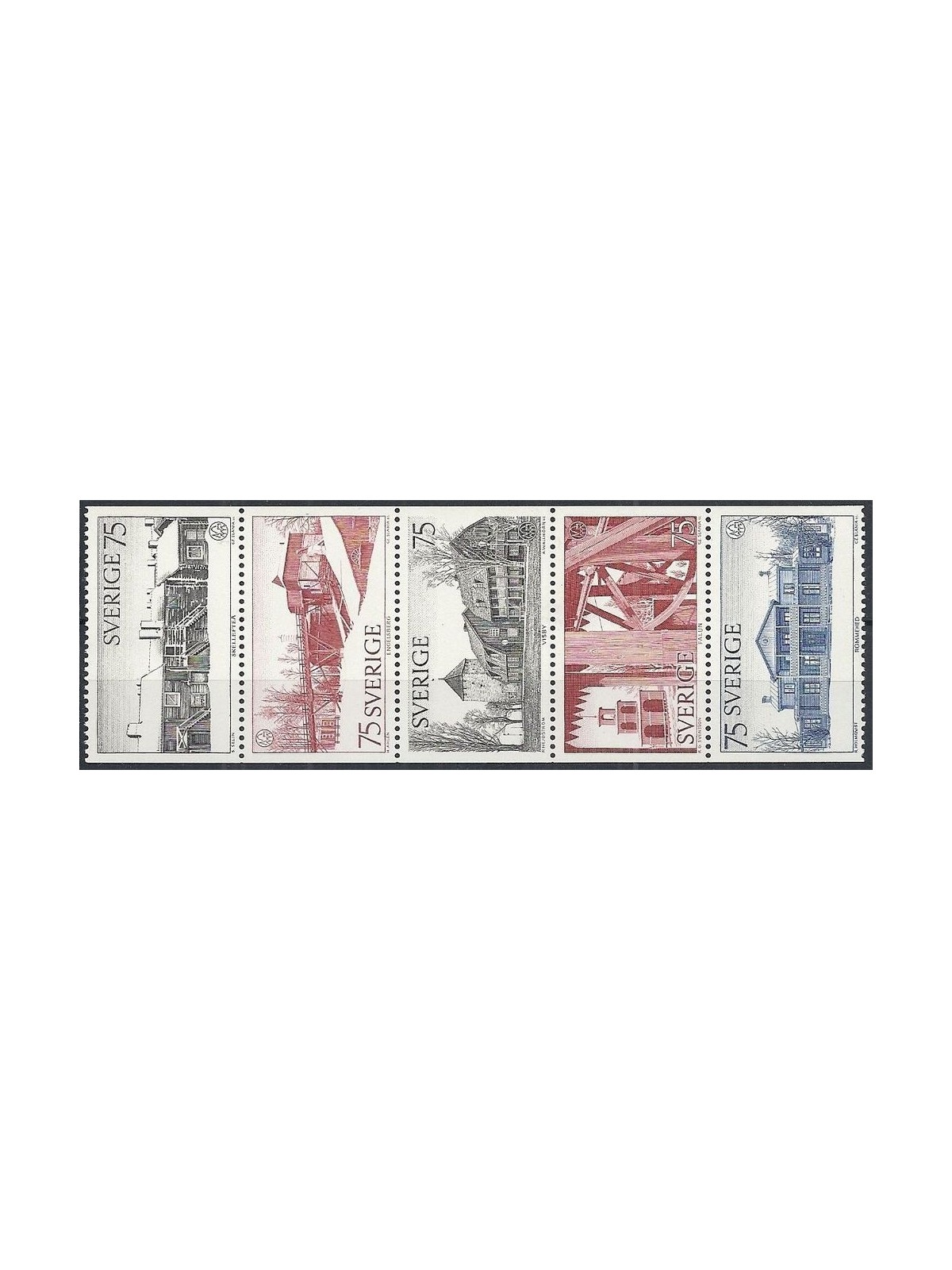SWEDEN 1975 Architectural Heritage 5v MNH**