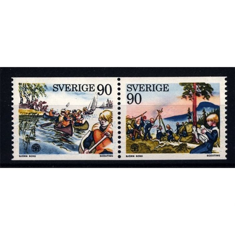 SWEDEN 1975 Boyscouts 2v MNH**