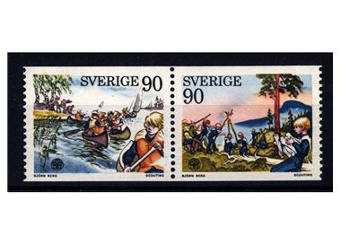 SWEDEN 1975 Boyscouts 2v MNH**