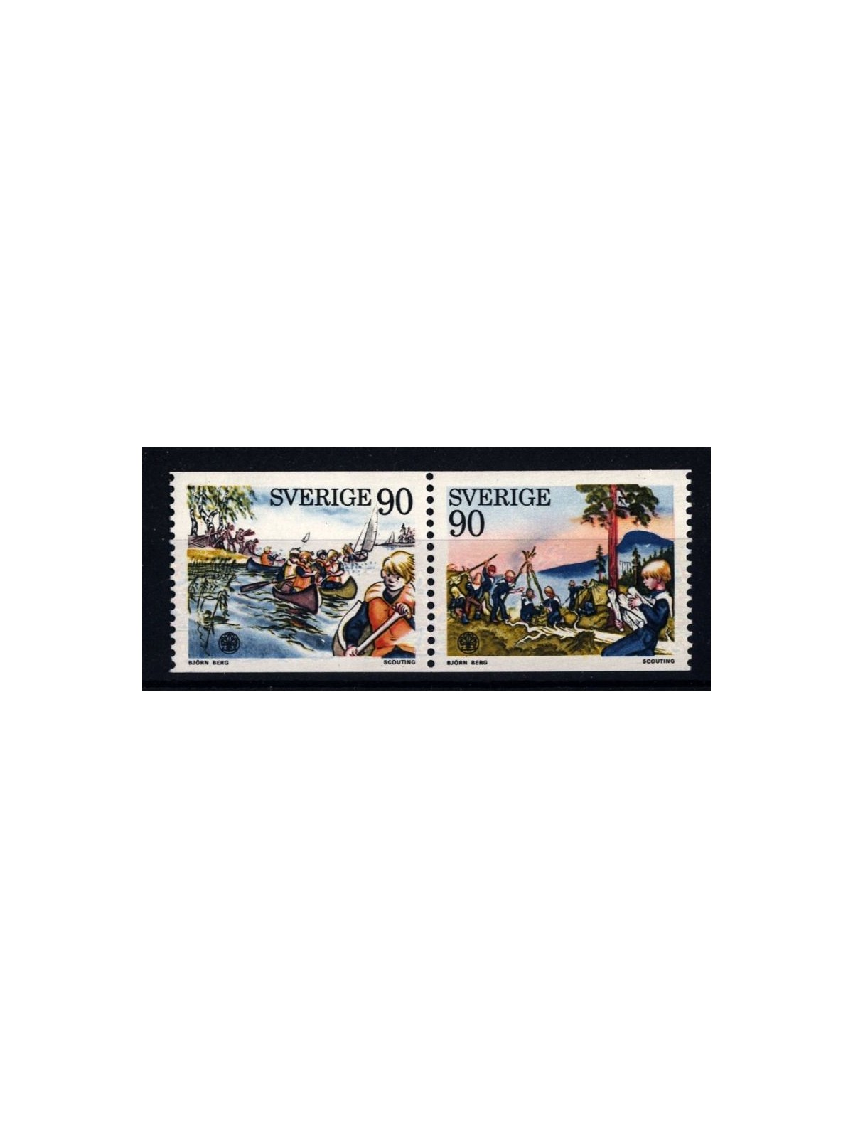 SWEDEN 1975 Boyscouts 2v MNH**