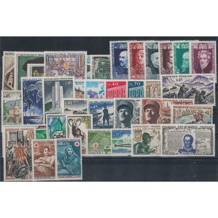 FRANCE 1969 Complete Year 41v MNH**