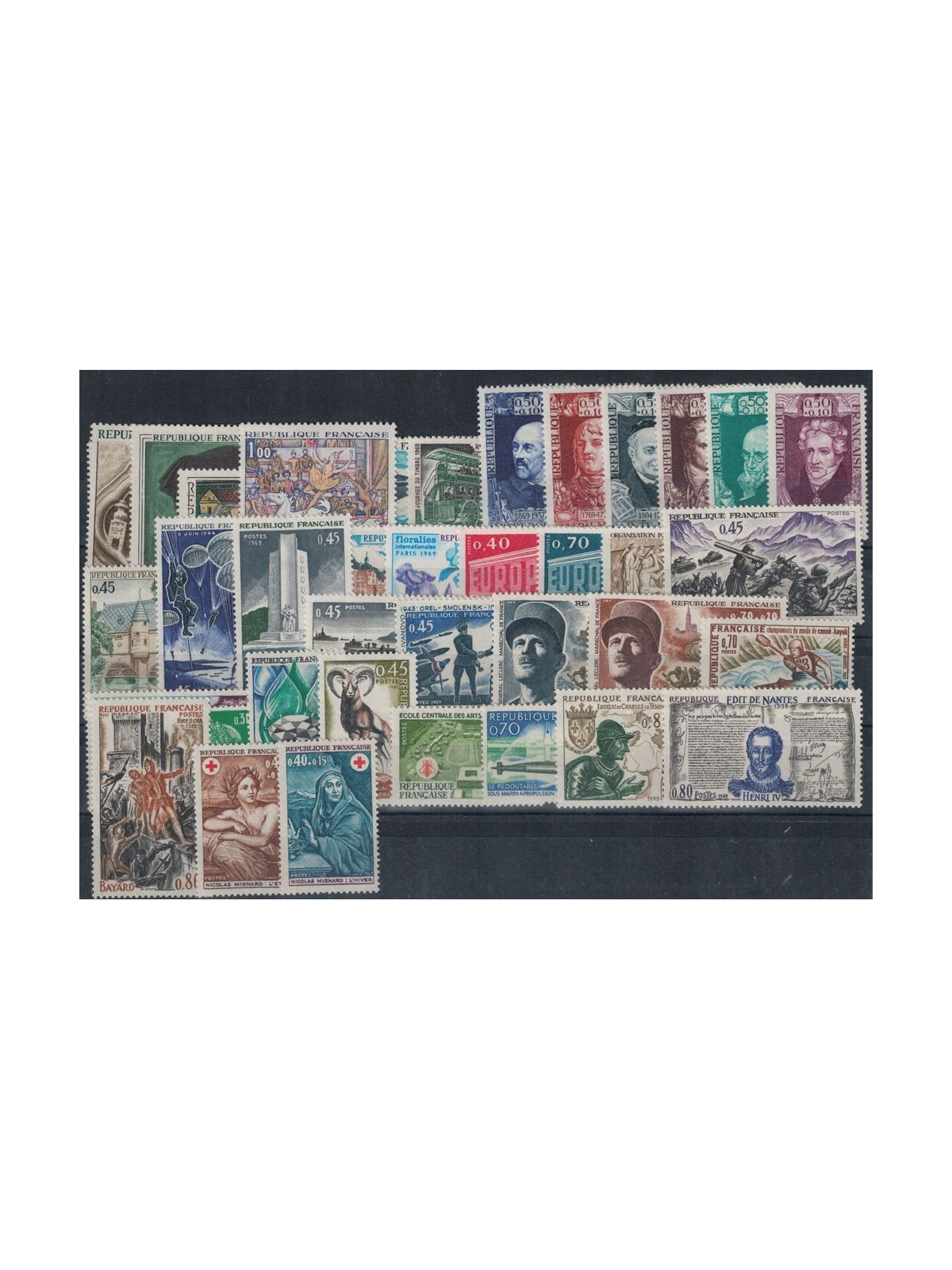 FRANCE 1969 Complete Year 41v MNH**