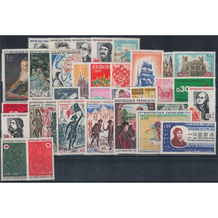 FRANCE 1972 Complete Vintage 36v MNH**