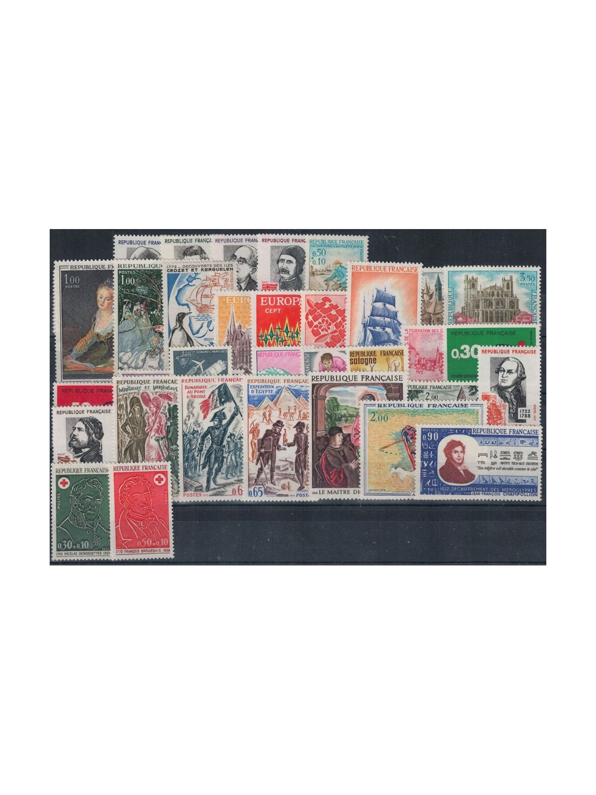 FRANCE 1972 Complete Vintage 36v MNH**