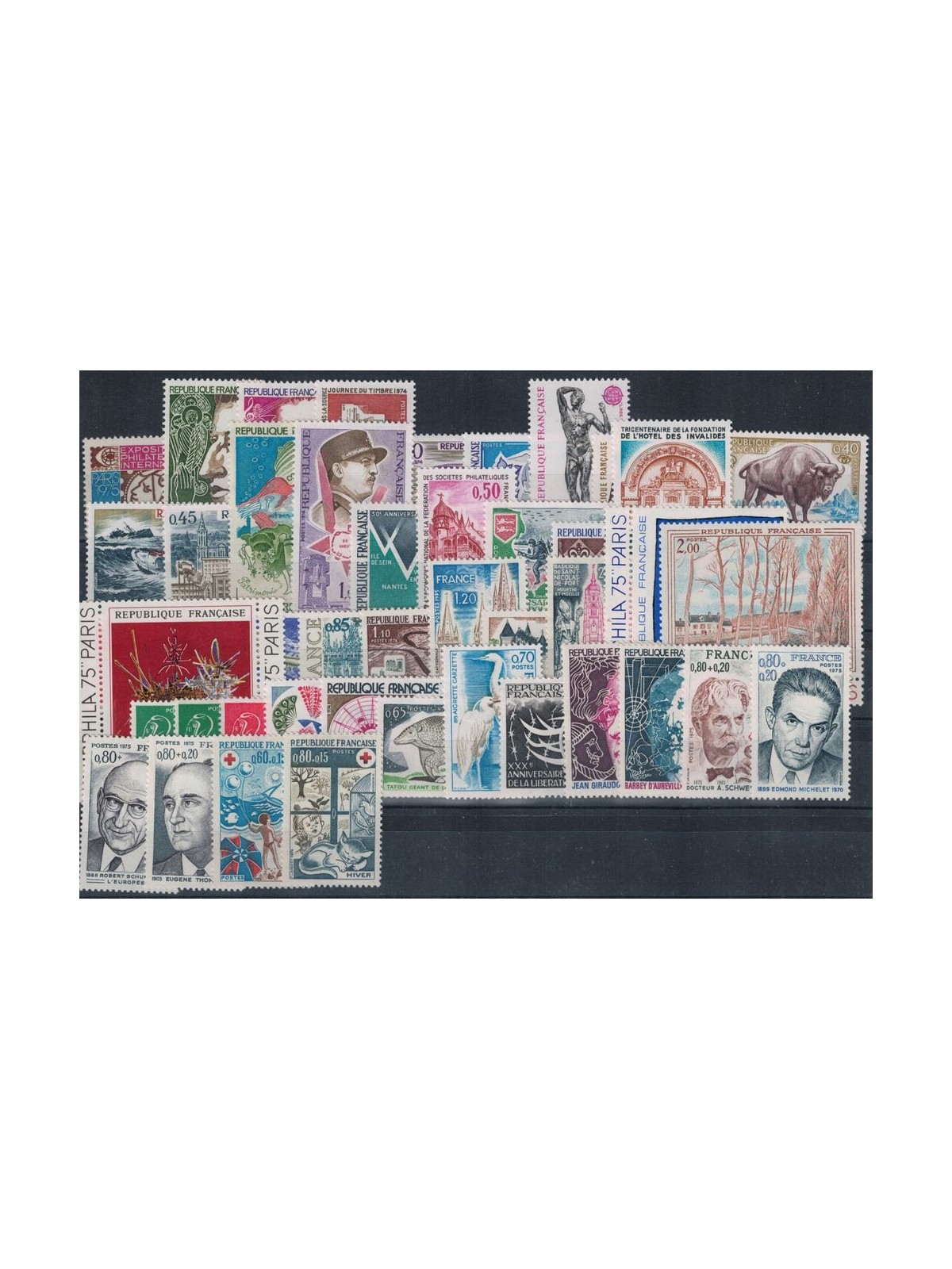 FRANCIA 1974 Annata Completa 47v MNH**