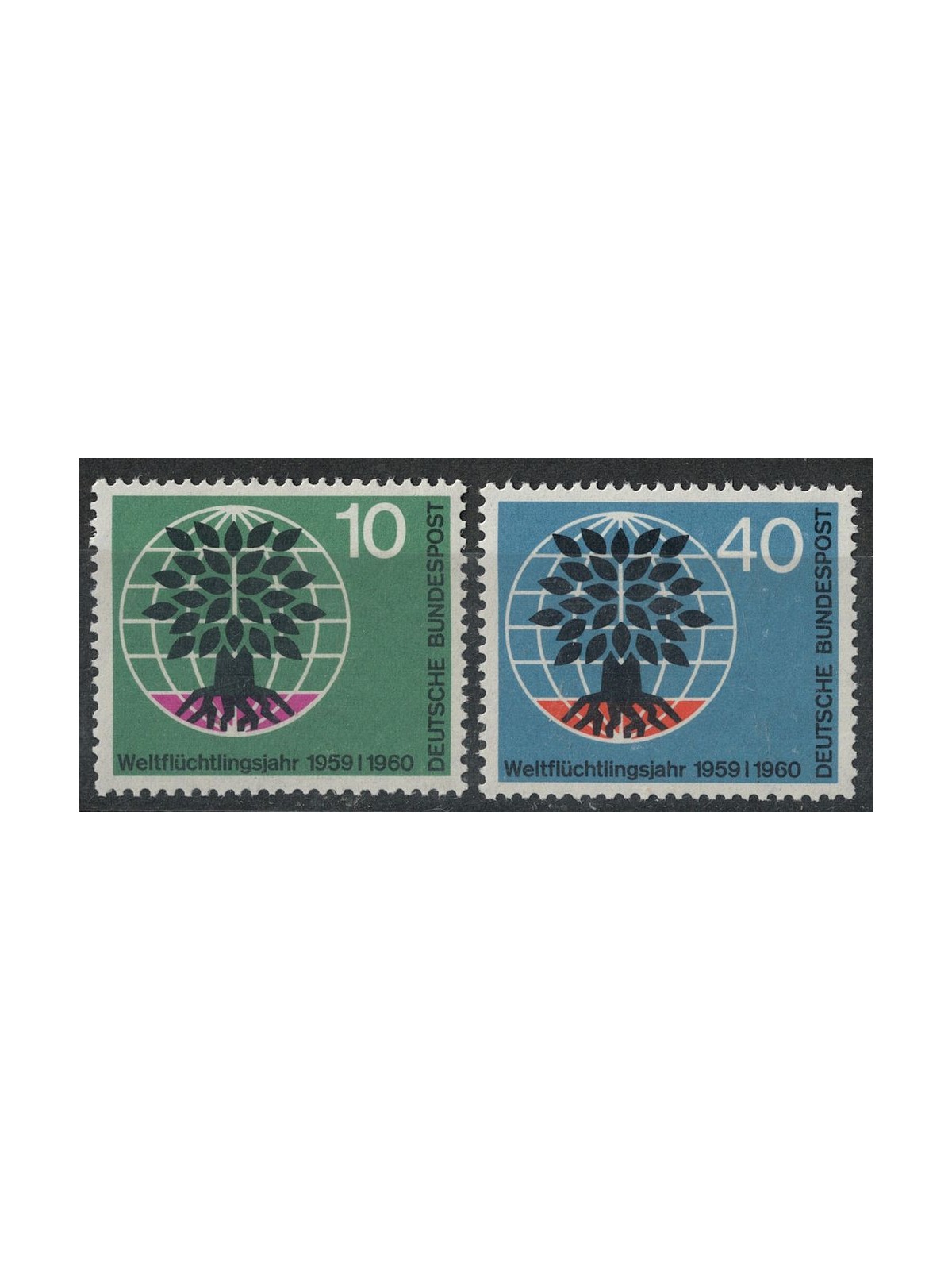 GERMANY BRD 1960 Year of the Refugee 2v MNH**