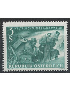 AUSTRIA 1960 Anno del rifugiato MNH**