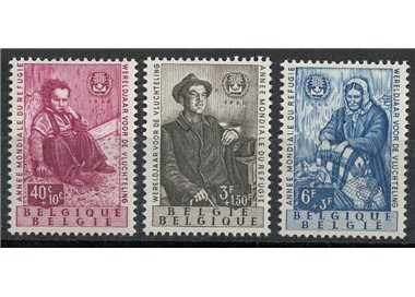 BELGIO 1960 Anno del rifugiato 3v MNH**