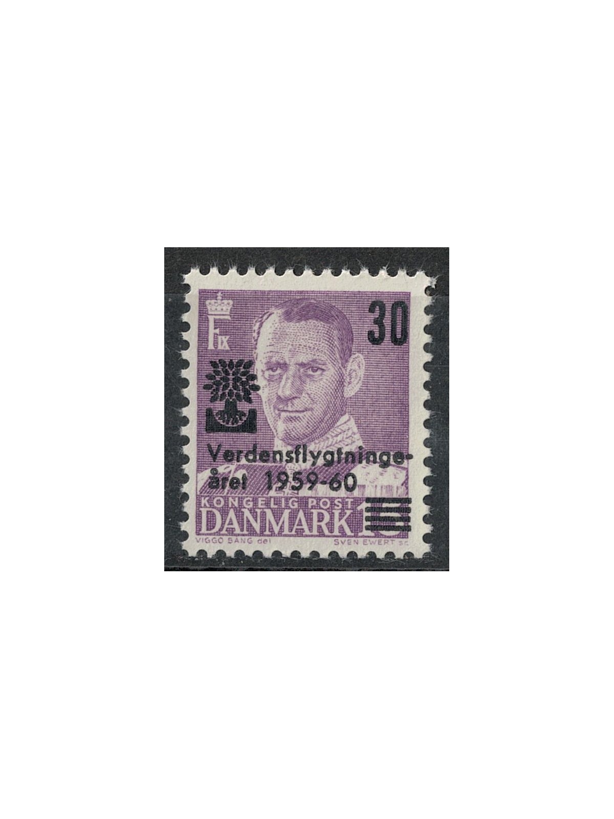 DANIMARCA 1960 Anno del rifugiato MNH**