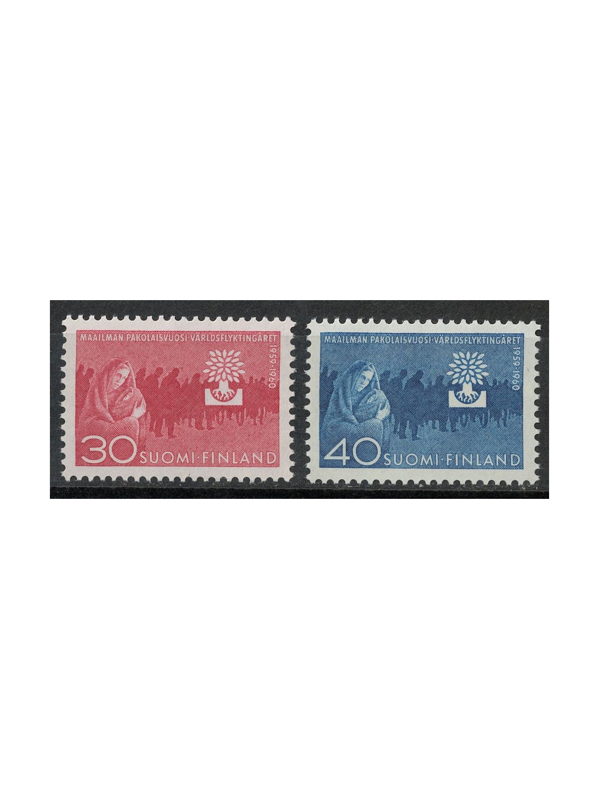 FINLANDIA 1960 Anno del rifugiato 2v MNH**