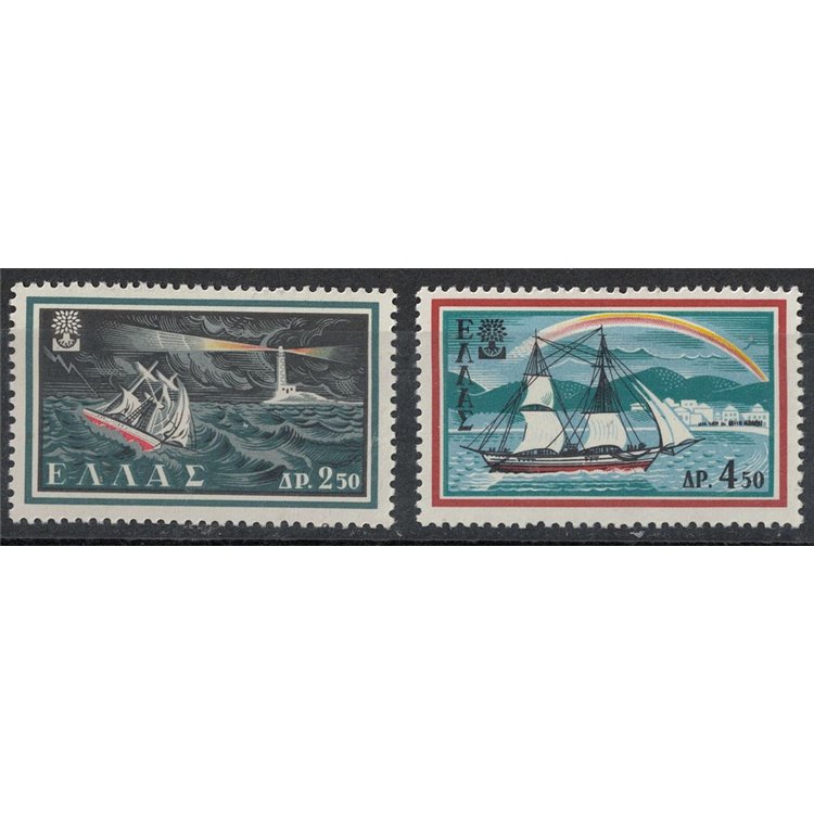 GREECE 1960 Year of the Refugee 2v MNH**