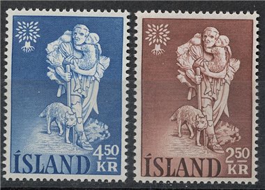 ISLANDA 1960 Anno del rifugiato 2v MNH**