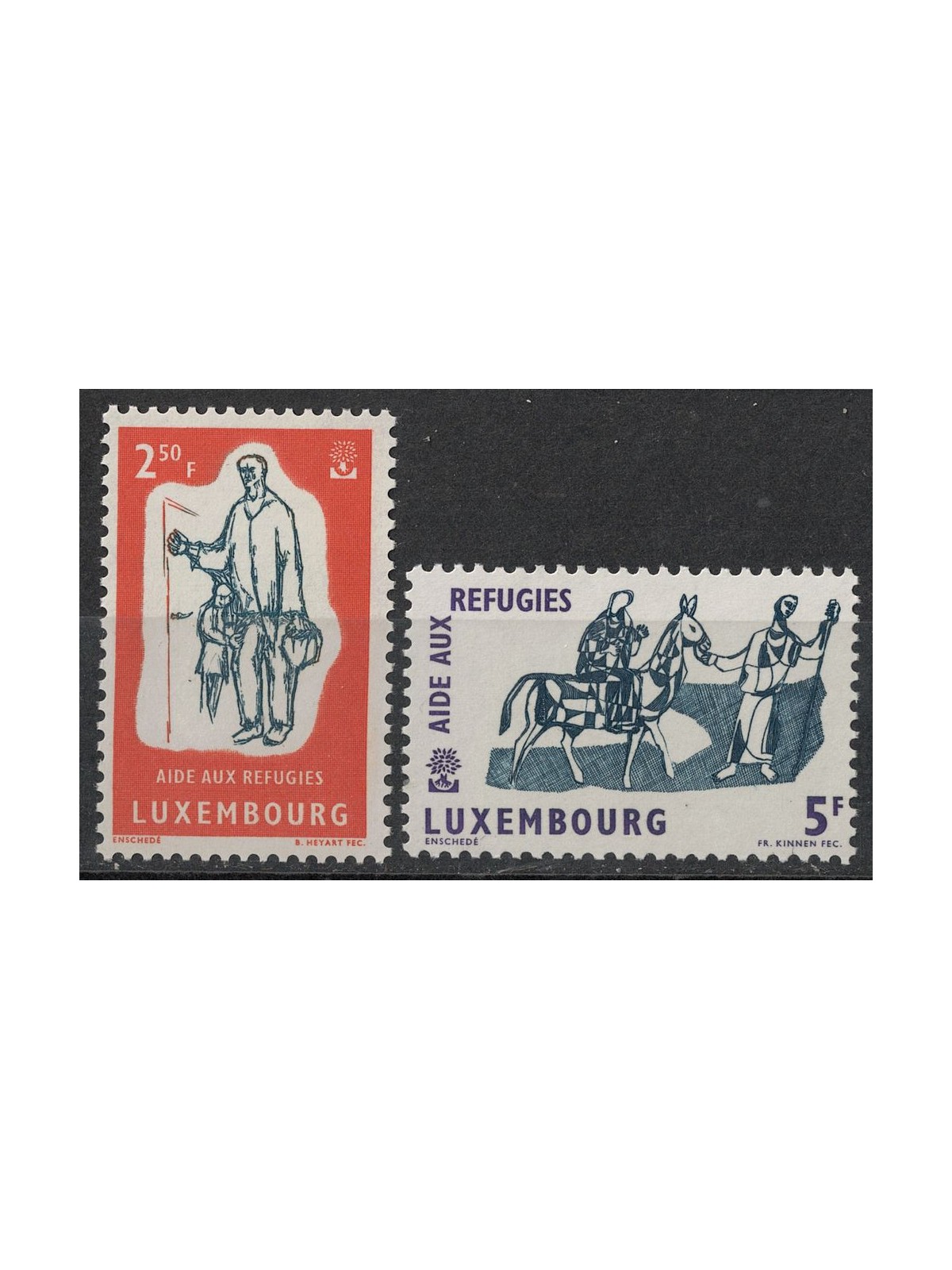 LUSSEMBURGO 1960 Anno del rifugiato 2v MNH**