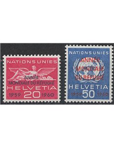 SVIZZERA 1960 Anno del rifugiato 2v MNH**