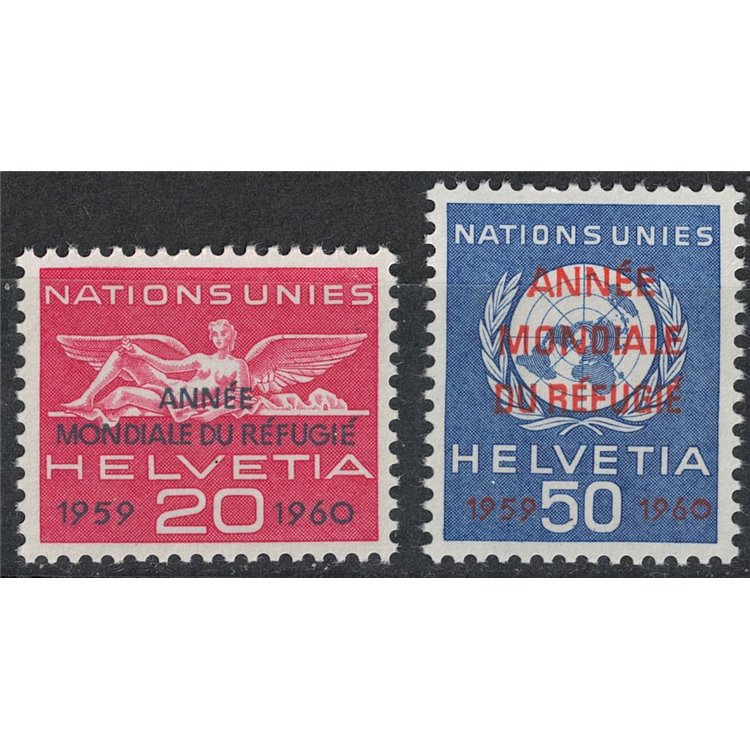 SVIZZERA 1960 Anno del rifugiato 2v MNH**