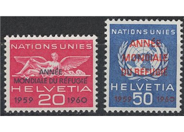 SVIZZERA 1960 Anno del rifugiato 2v MNH**
