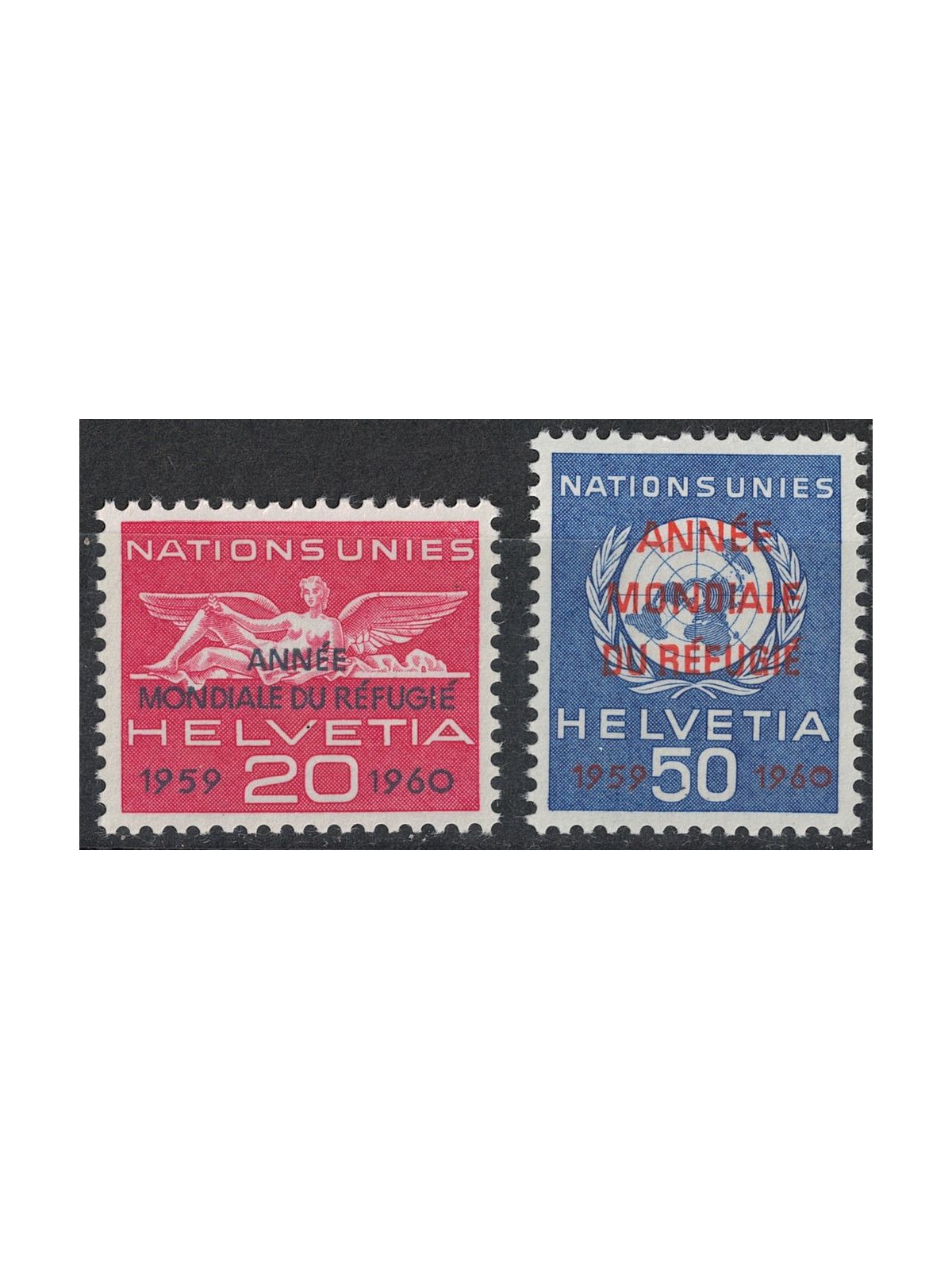 SVIZZERA 1960 Anno del rifugiato 2v MNH**