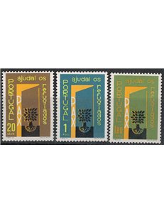 PORTUGAL 1960 Year of the Refugee 3v MNH**