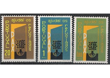 PORTOGALLO 1960 Anno del rifugiato 3v MNH**