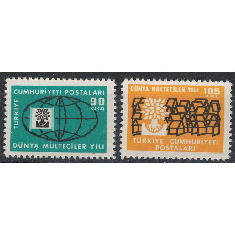 TURCHIA 1960 Anno del rifugiato 2v MNH**