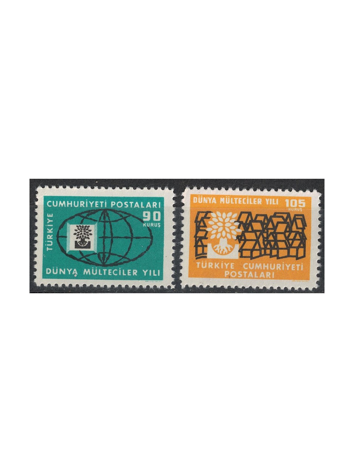 TURCHIA 1960 Anno del rifugiato 2v MNH**