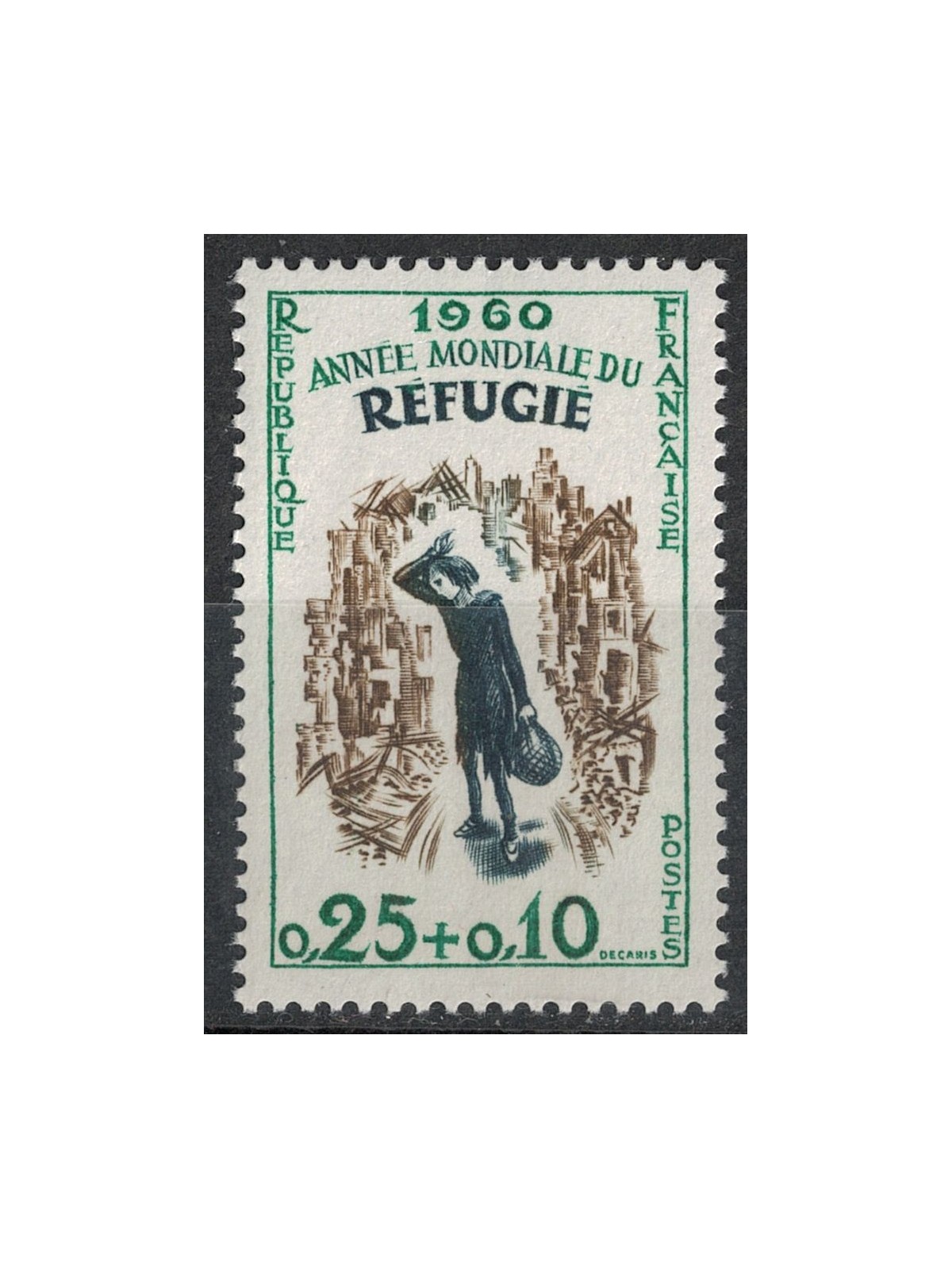 FRANCE 1960 Year of the Refugee MNH**
