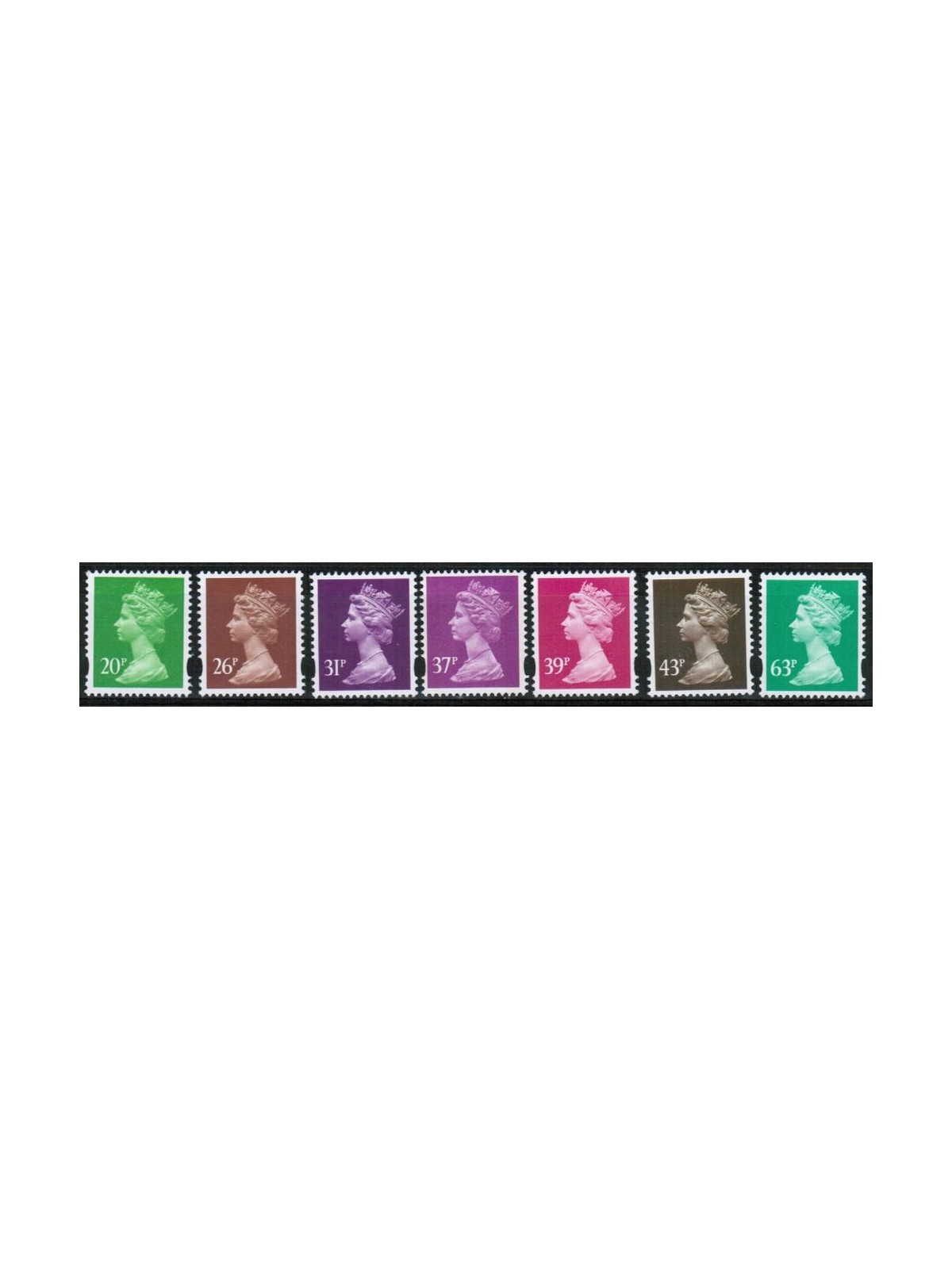 GREAT BRITAIN 1996 Ordinary series 7v MNH**