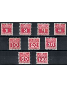 AUSTRIA 1908 Tax mark, glossy coated paper 9v MH*