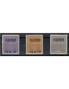 AUSTRIA 1918 Airmail, Flugpost 3v MNH**