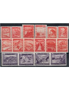 AUSTRIA 1947-48 Ordinary series, landscapes 16v MNH**