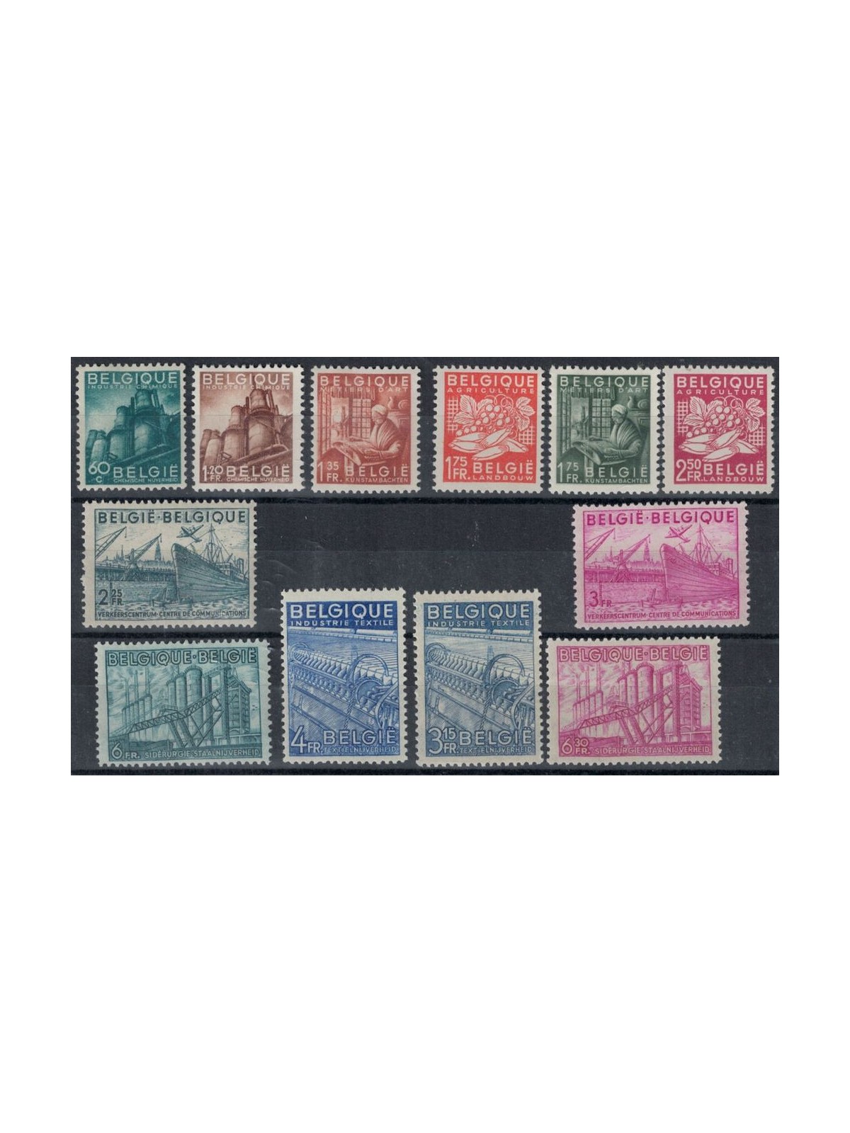 BELGIO 1948-49 Propaganda per l'esportazione belga 12v MNH**