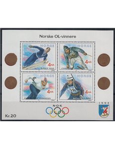 NORVEGIA 1991 Giochi olimpici Lillehammer 1 BF MNH**