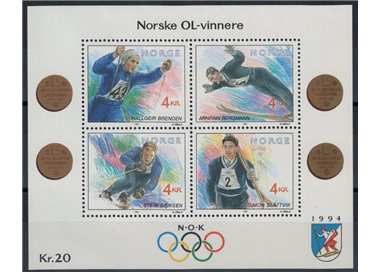 NORWAY 1992 Lillehammer Olympic Games 1 s/s MNH**
