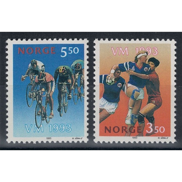 NORWAY 1993 Handball and Cycling 2v MNH**