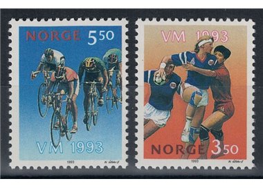 NORWAY 1993 Handball and Cycling 2v MNH**