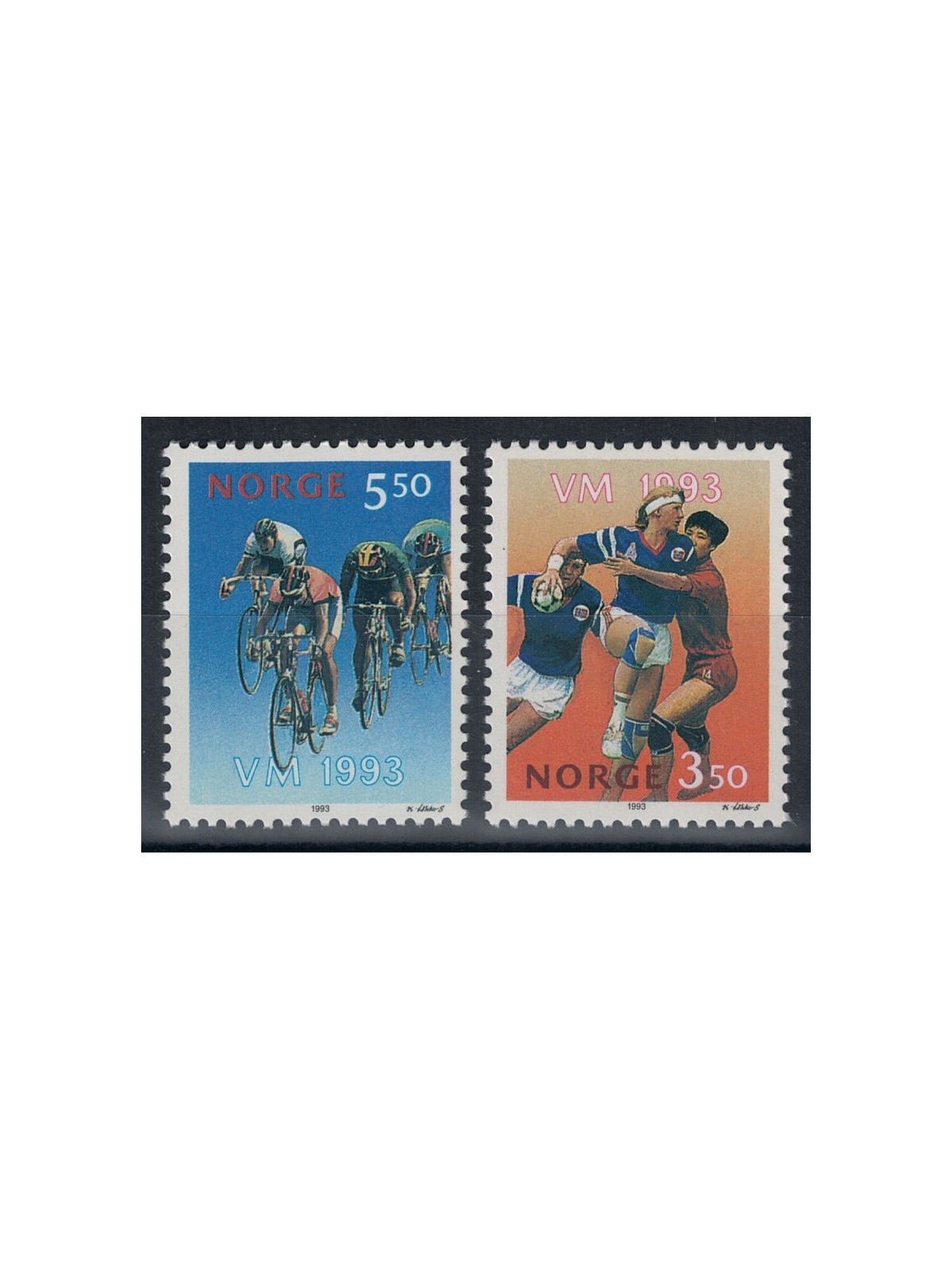 NORWAY 1993 Handball and Cycling 2v MNH**