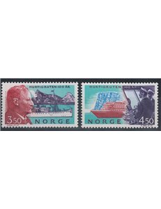 NORVEGIA 1993 Centenario della crociera Hurtigruten 2v MNH**