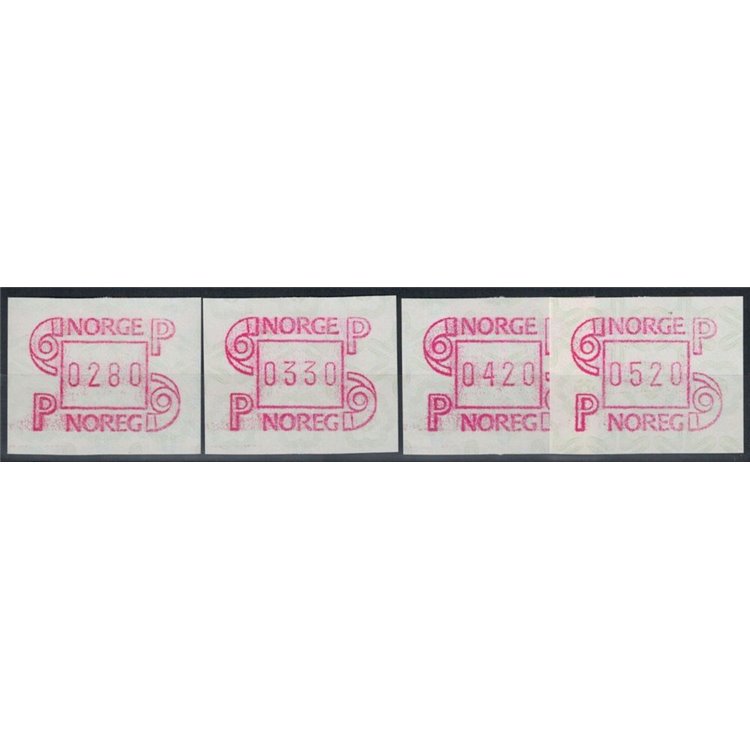 NORVEGIA 1992 Frama, automatici 4v MNH**