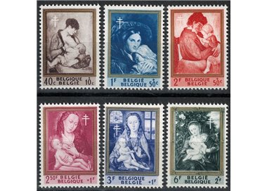 BELGIUM 1961 Pro antituberculosis work, pictures 6v MNH**