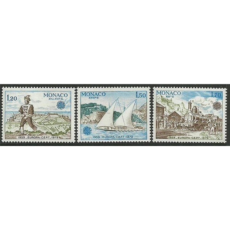 MONACO 1979 Europa 3v MNH**