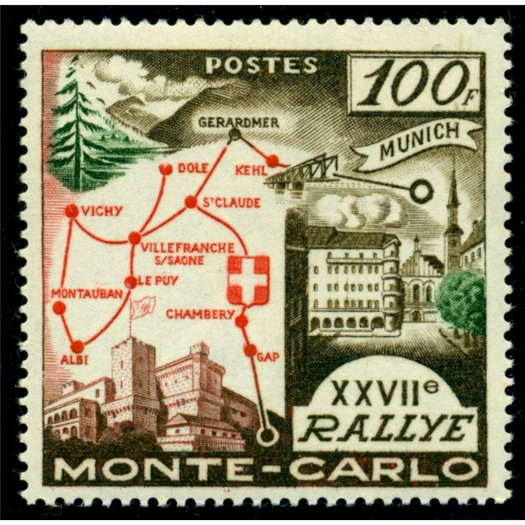 MONACO 1958 Monte Carlo Rally 1v MNH**
